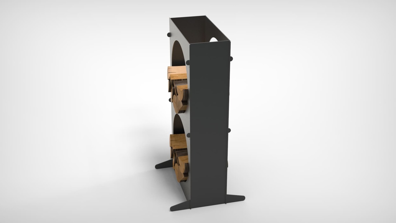 Firewood Rack 43" with Round Cutouts. DXF files for laser, plasma cutting. Фото 7
