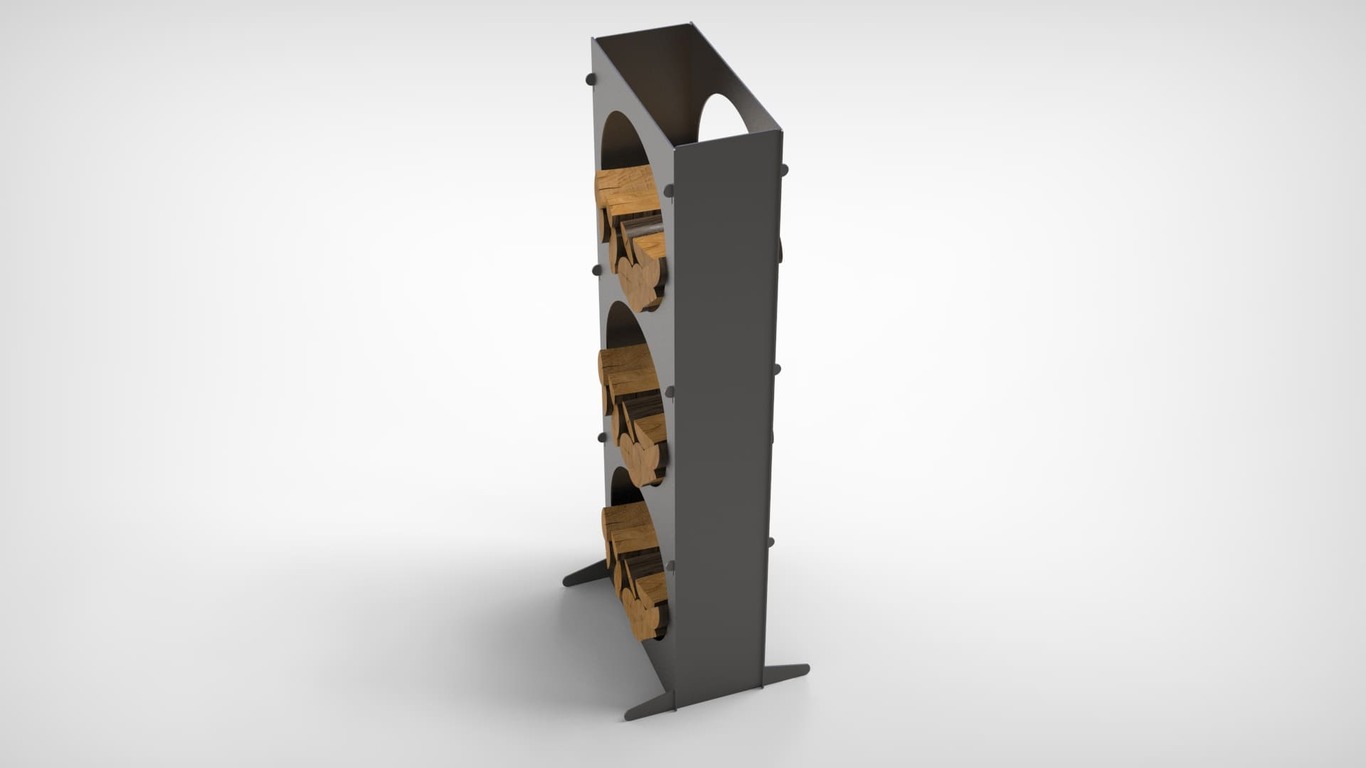 Firewood Rack 63" with Round Cutouts. DXF files for laser, plasma cutting. Фото 7