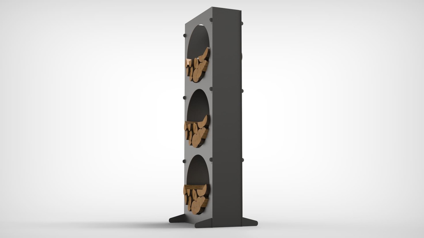 Firewood Rack 63" with Round Cutouts. DXF files for laser, plasma cutting. Фото 6