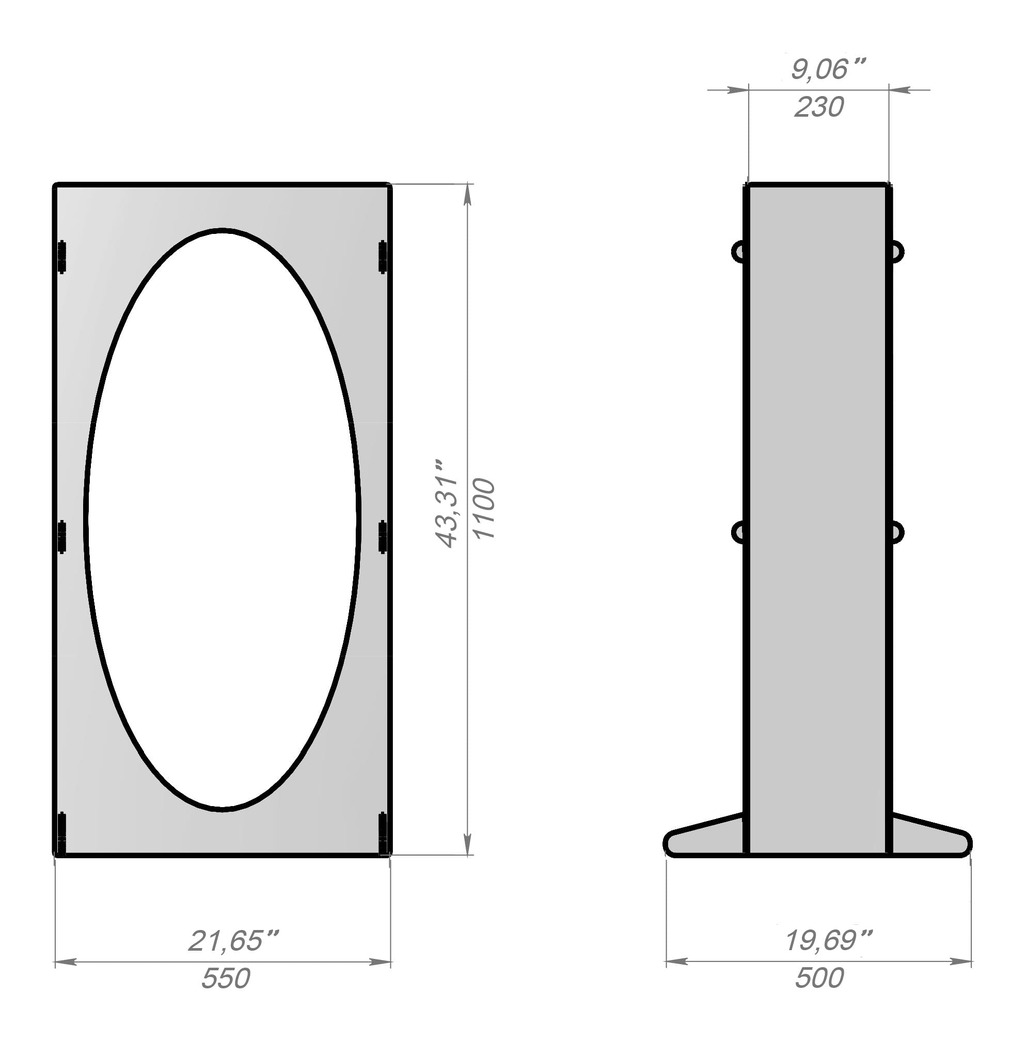 Oval 43" Firewood Rack. DXF files for laser, plasma cutting. Фото 8