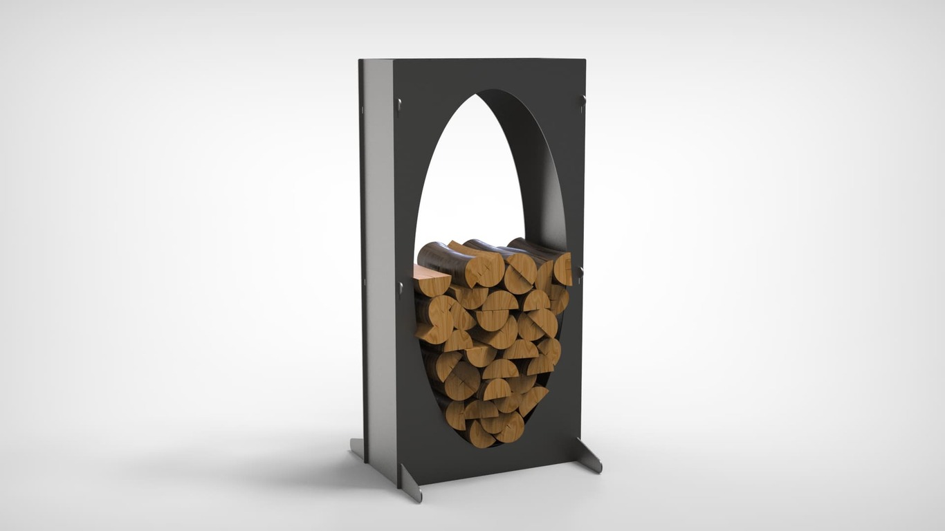Oval 43" Firewood Rack. DXF files for laser, plasma cutting. Фото 5