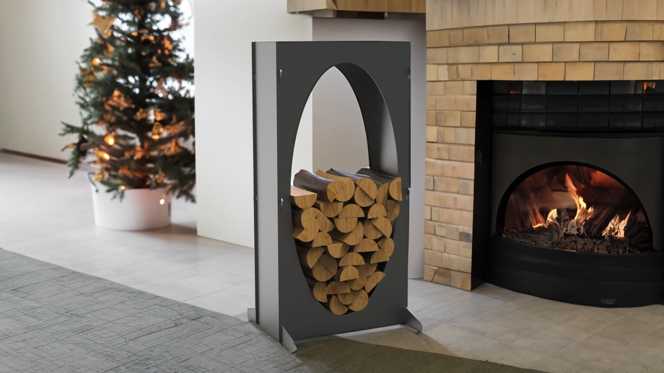 Oval 43" Firewood Rack. DXF files for laser, plasma cutting