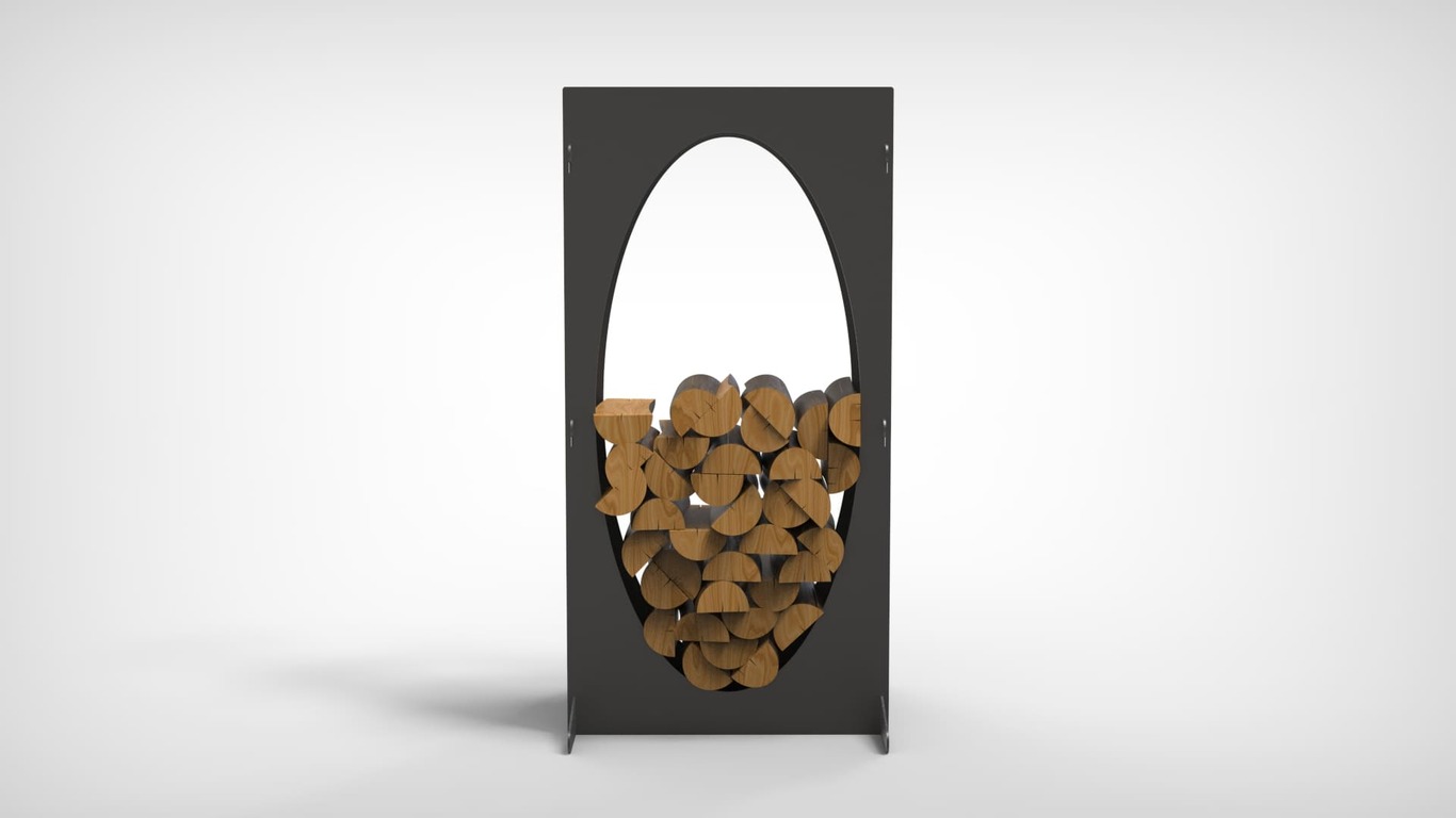 Oval 43" Firewood Rack. DXF files for laser, plasma cutting. Фото 2