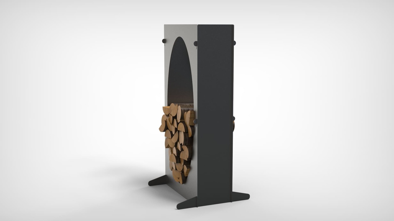 Oval 43" Firewood Rack. DXF files for laser, plasma cutting. Фото 3