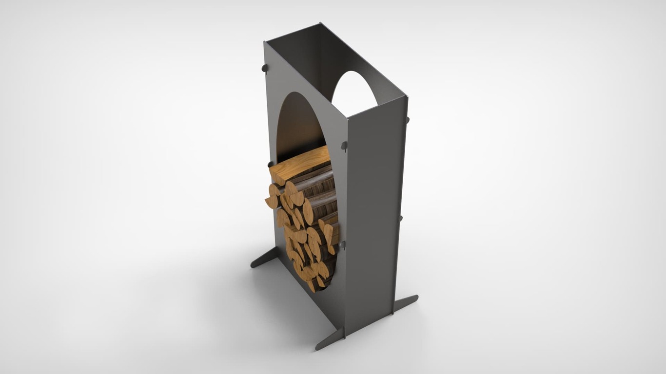 Oval 43" Firewood Rack. DXF files for laser, plasma cutting. Фото 7
