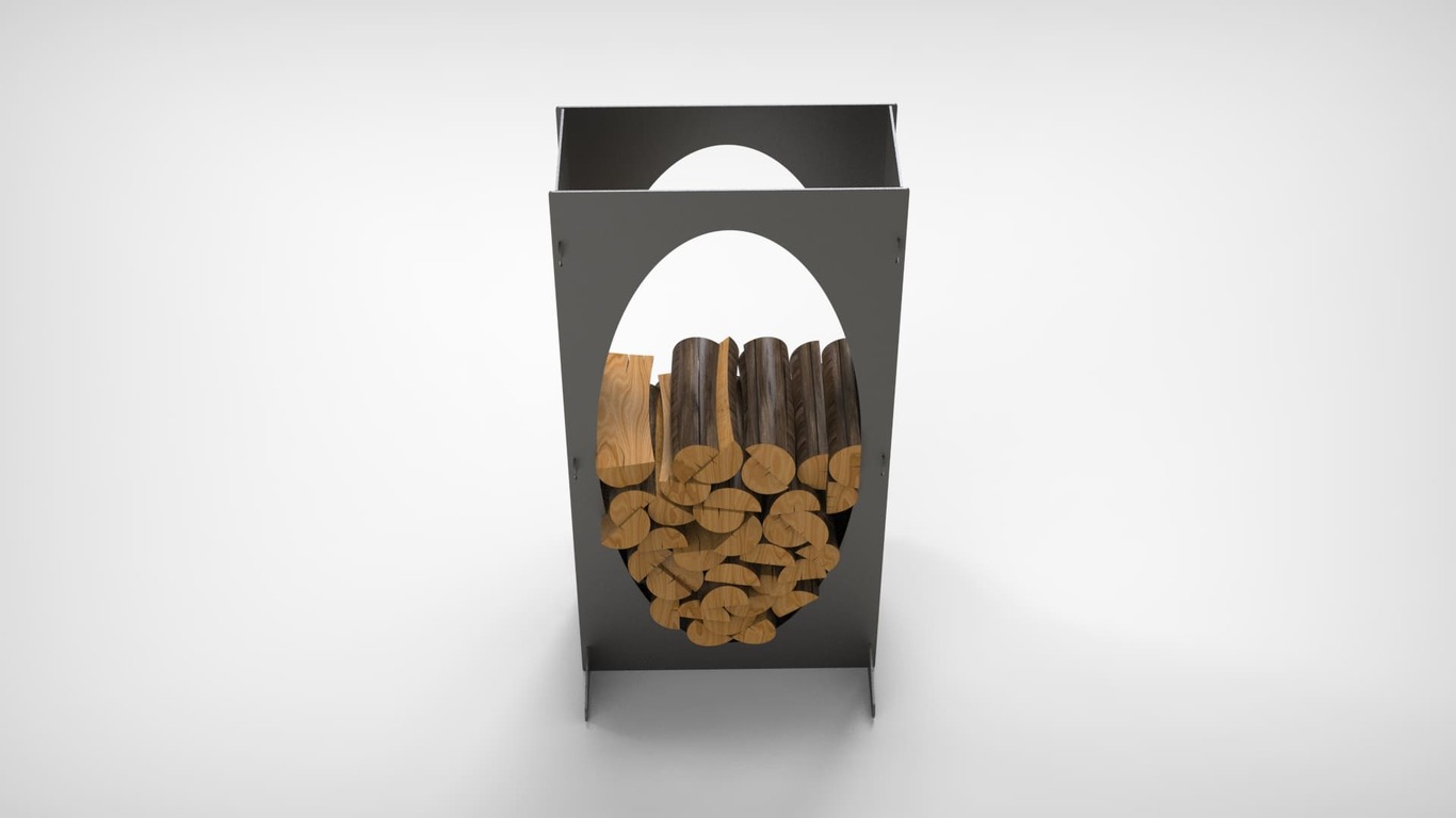 Oval 43" Firewood Rack. DXF files for laser, plasma cutting. Фото 6