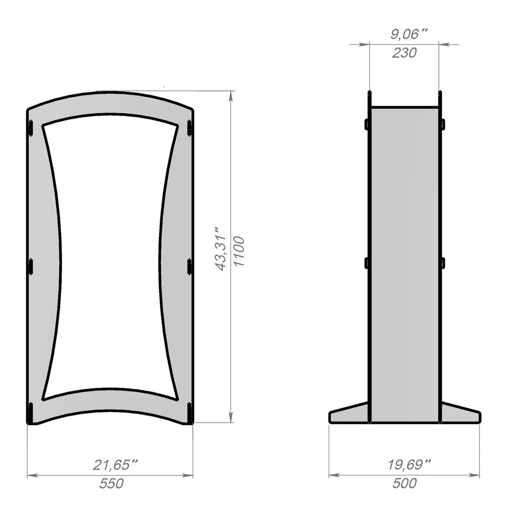 Contemporary 43" Firewood Rack. DXF files for laser, plasma cutting. Фото 8