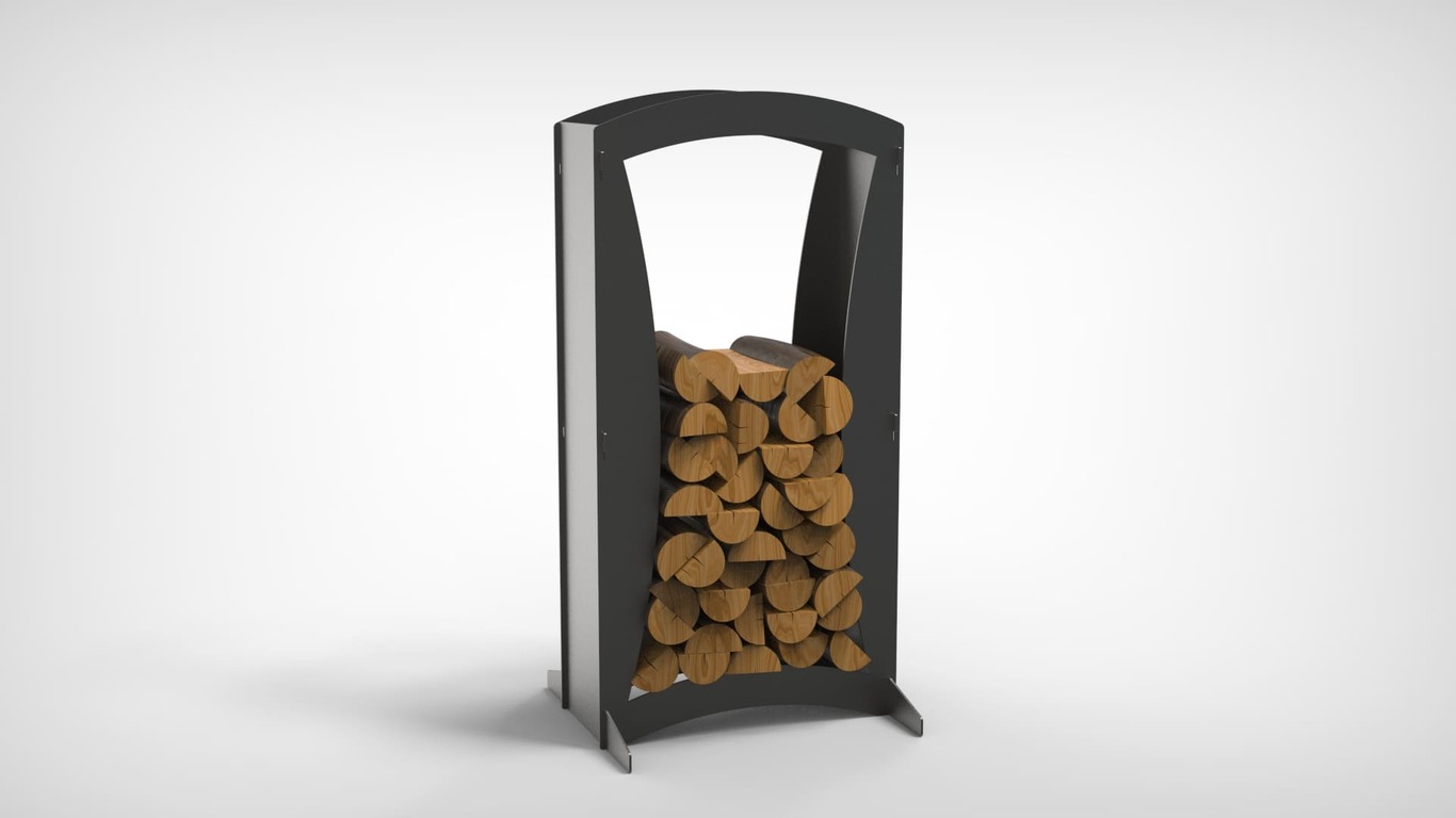 Contemporary 43" Firewood Rack. DXF files for laser, plasma cutting. Фото 5