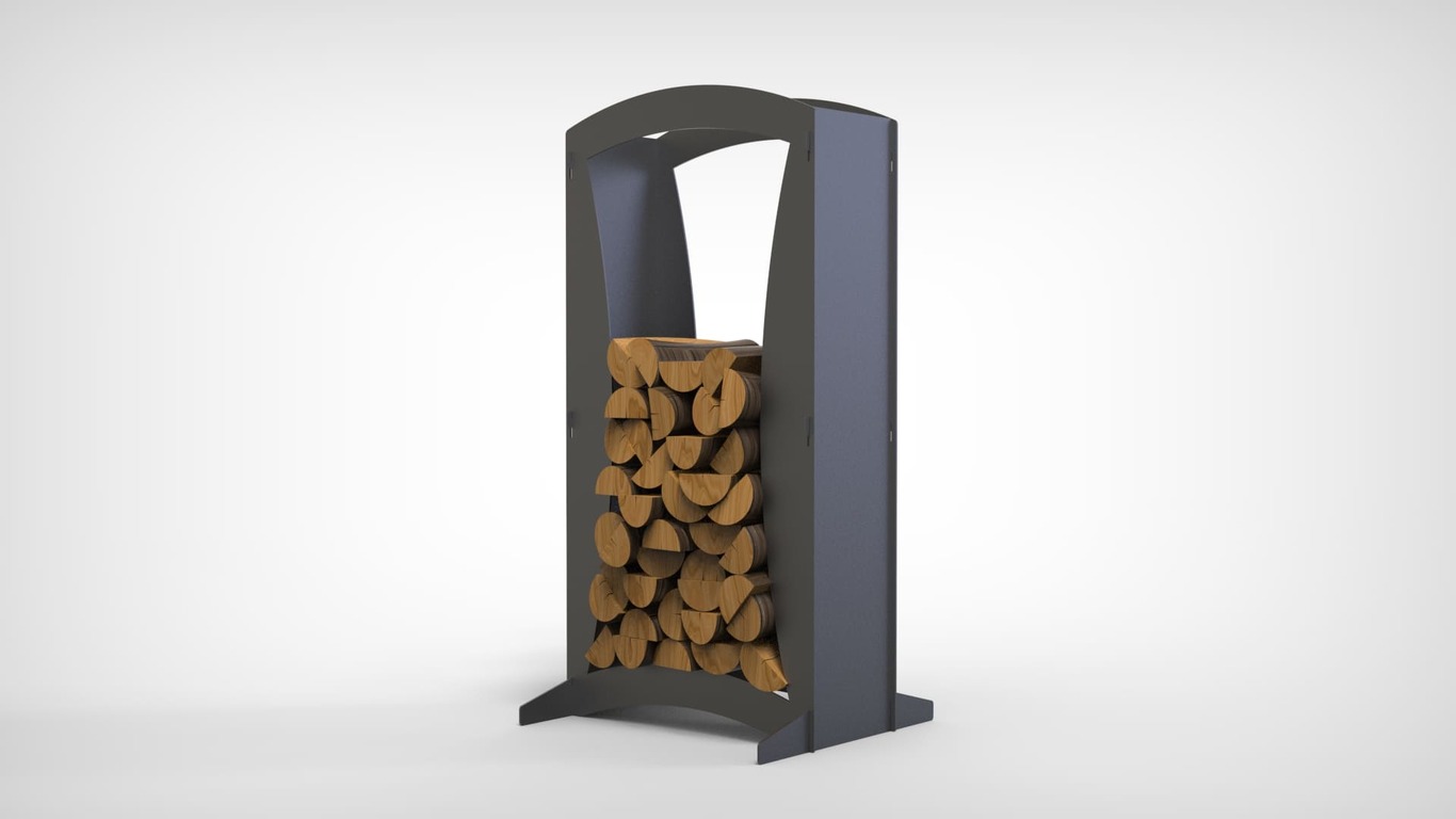 Contemporary 43" Firewood Rack. DXF files for laser, plasma cutting. Фото 2