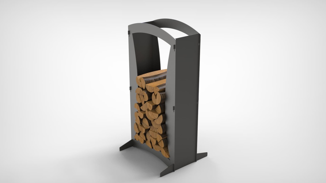Contemporary 43" Firewood Rack. DXF files for laser, plasma cutting. Фото 4