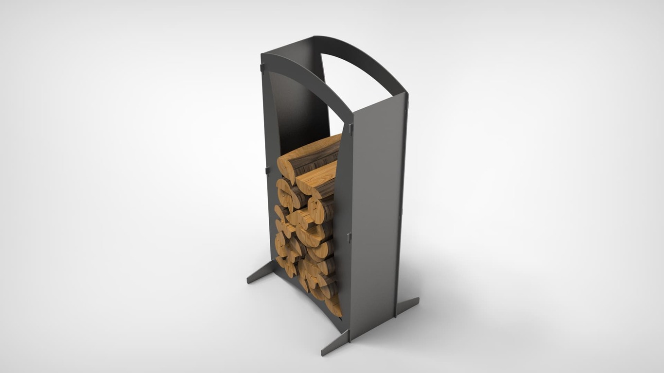 Contemporary 43" Firewood Rack. DXF files for laser, plasma cutting. Фото 7