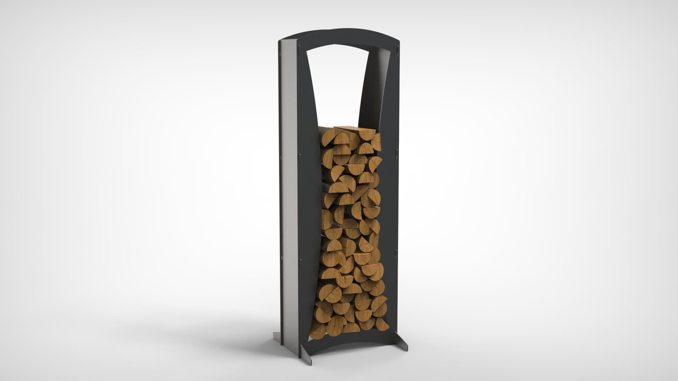 Contemporary 63" Firewood Rack. DXF files for laser, plasma cutting. Фото 5