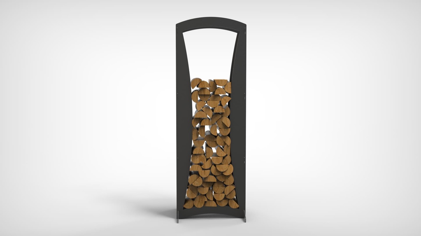Contemporary 63" Firewood Rack. DXF files for laser, plasma cutting. Фото 3