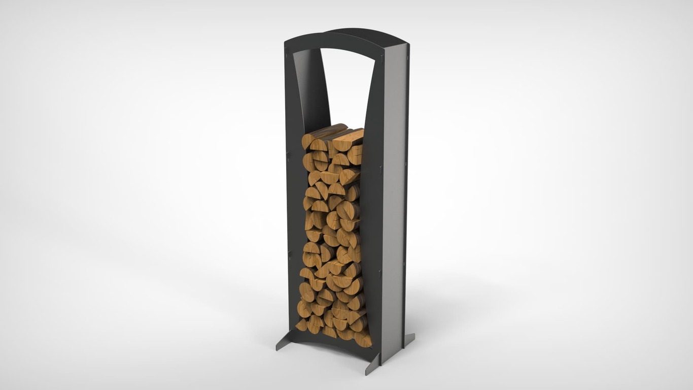 Contemporary 63" Firewood Rack. DXF files for laser, plasma cutting. Фото 4