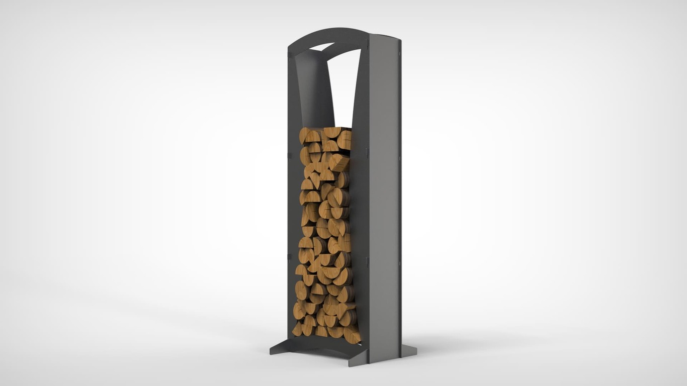 Contemporary 63" Firewood Rack. DXF files for laser, plasma cutting. Фото 6