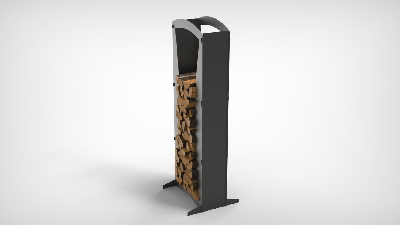 Contemporary 63" Firewood Rack. DXF files for laser, plasma cutting. Фото 8