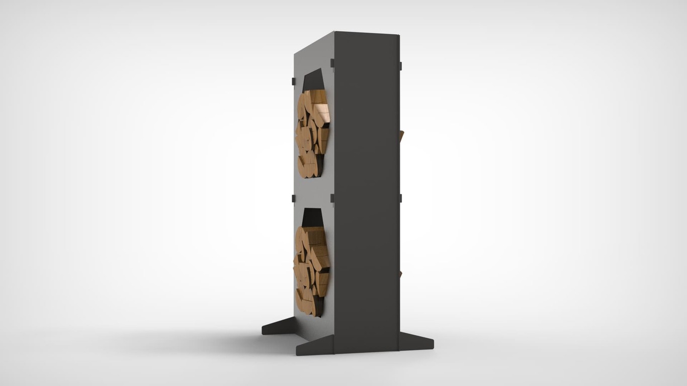 Firewood Rack 43" with Hexagon Cutouts. DXF files for laser, plasma cutting. Фото 6