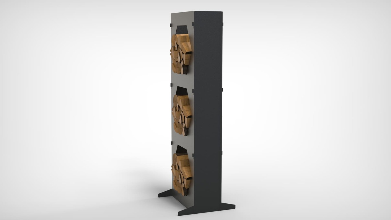 Firewood Rack 63" with Hexagon Cutouts. DXF files for laser, plasma cutting. Фото 4