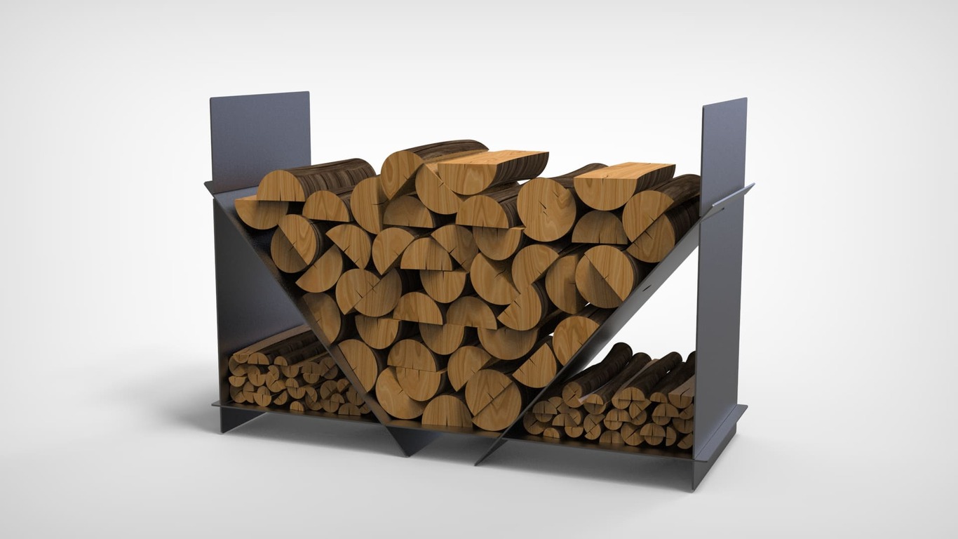 Simple Firewood Rack. DXF files for laser, plasma cutting. Фото 4