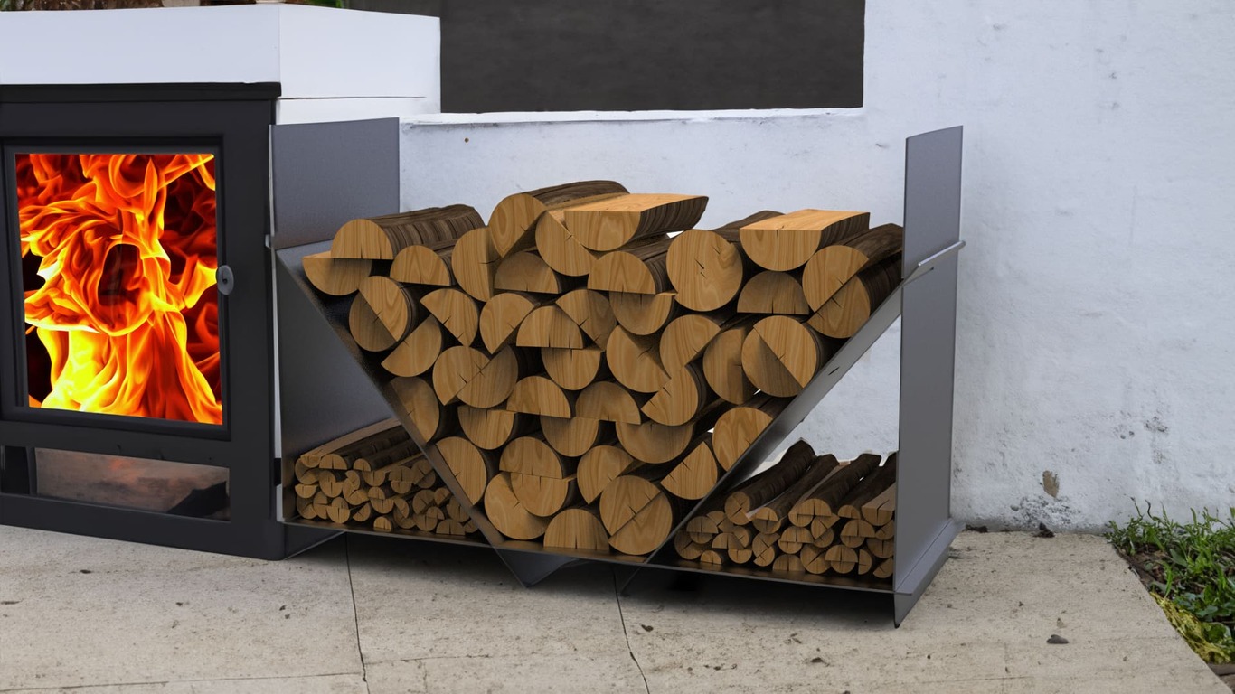 Simple Firewood Rack. DXF files for laser, plasma cutting. Фото 2