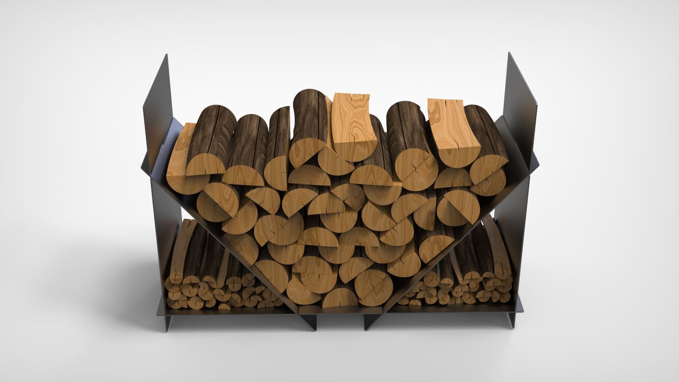 Simple Firewood Rack. DXF files for laser, plasma cutting. Фото 3