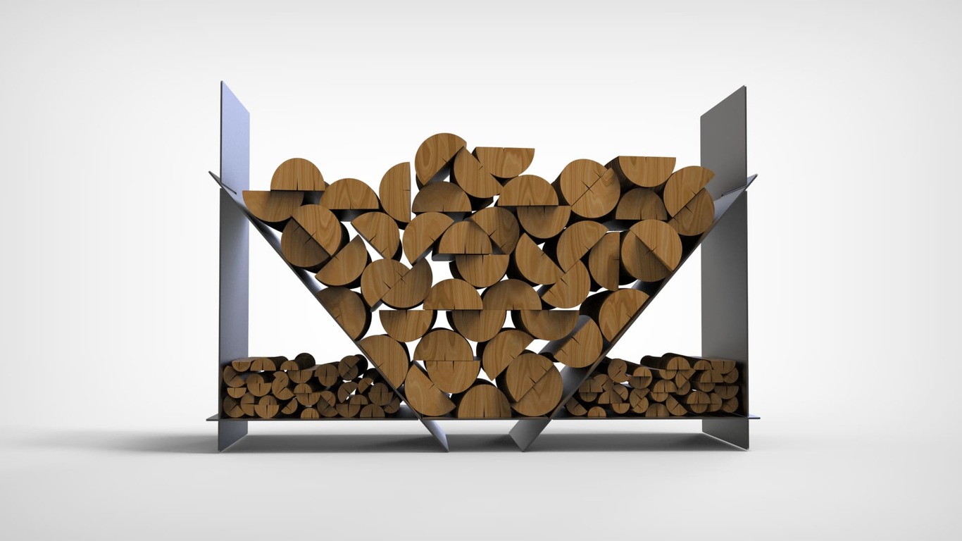 Simple Firewood Rack. DXF files for laser, plasma cutting. Фото 5