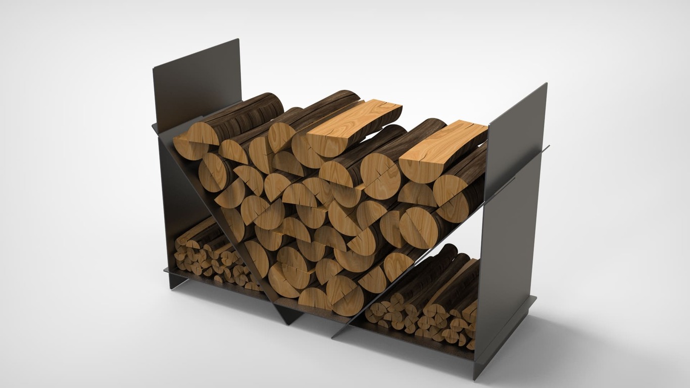 Simple Firewood Rack. DXF files for laser, plasma cutting. Фото 6