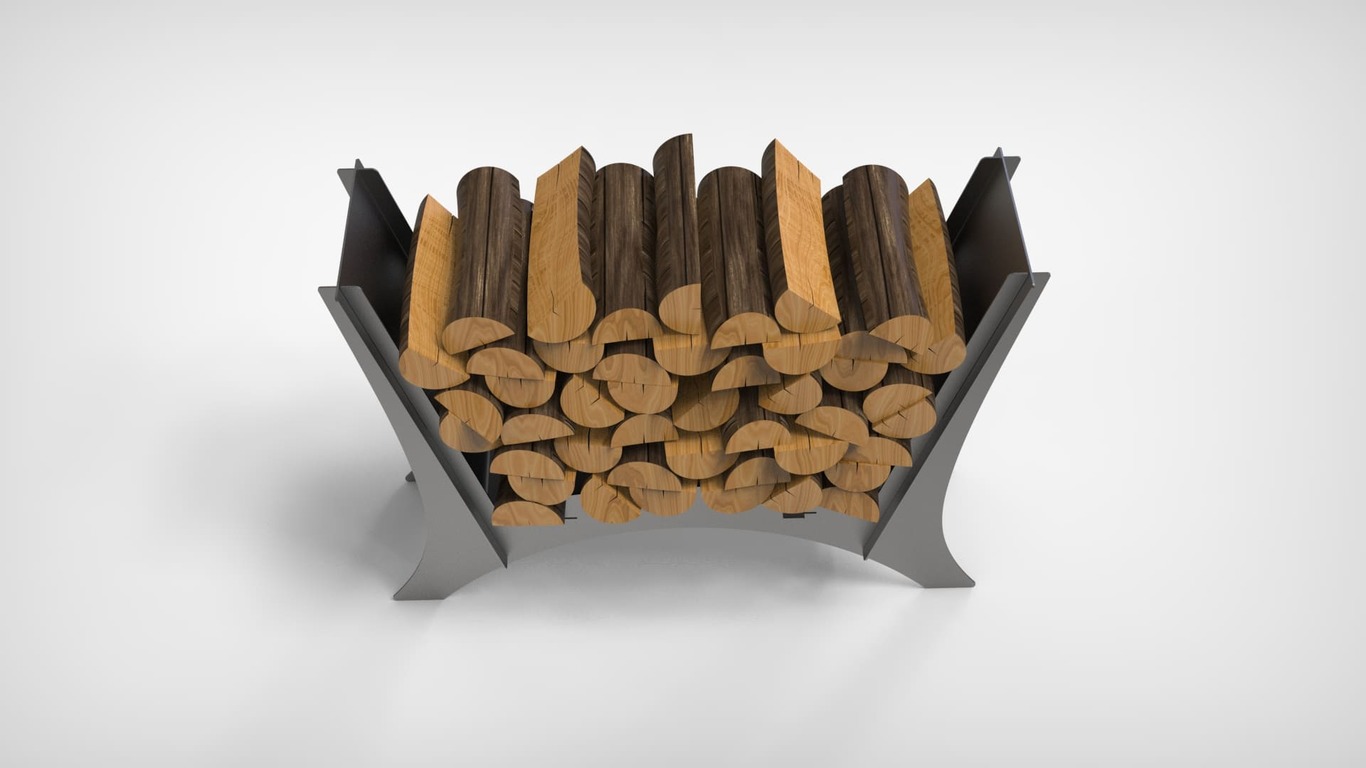 Rounded Minimalizm Firewood Rack V1. DXF files for laser, plasma cutting. Фото 5