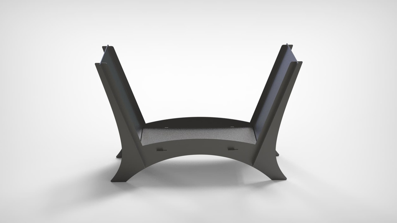 Rounded Minimalizm Firewood Rack V1. DXF files for laser, plasma cutting. Фото 9