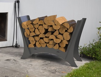 Rounded Minimalizm Firewood Rack V1. DXF files for laser, plasma cutting