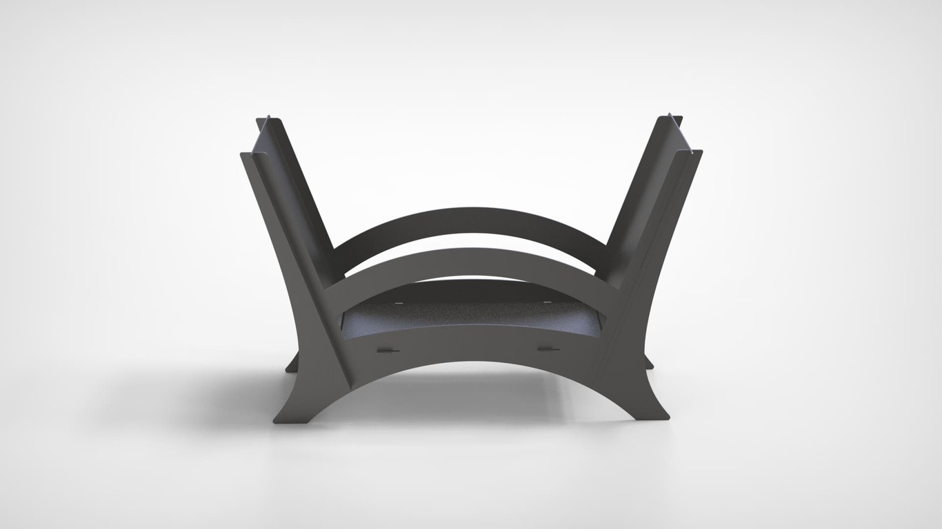 Rounded Minimalizm Firewood Rack V2. DXF files for laser, plasma cutting. Фото 8