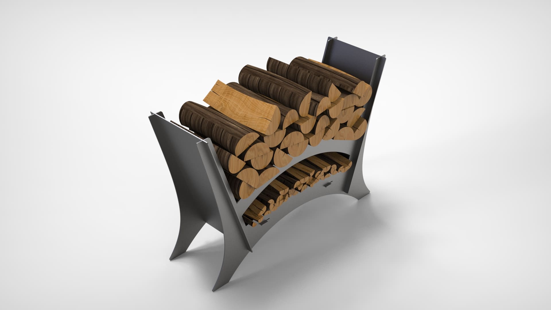 Rounded Minimalizm Firewood Rack V2 DXF and SVG Art and Design Files ...