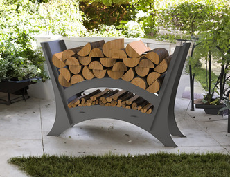 Rounded Minimalizm Firewood Rack V2. DXF files for laser, plasma cutting