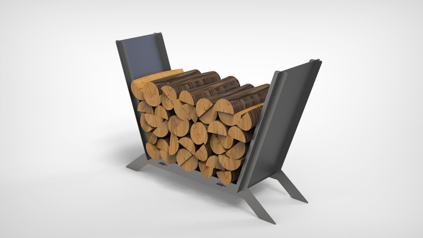 Minimalizm Firewood Rack V1. DXF files for laser, plasma cutting. Фото 2