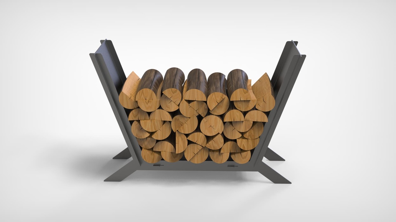 Minimalizm Firewood Rack V1. DXF files for laser, plasma cutting. Фото 4