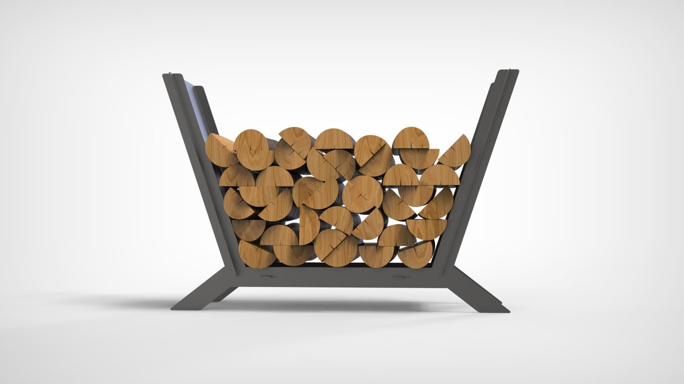Minimalizm Firewood Rack V1. DXF files for laser, plasma cutting. Фото 5