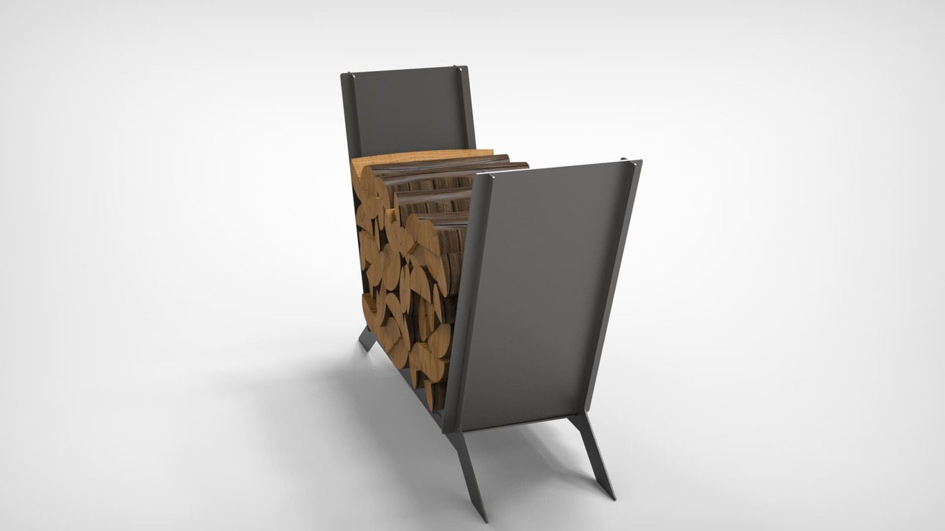 Minimalizm Firewood Rack V1. DXF files for laser, plasma cutting. Фото 6