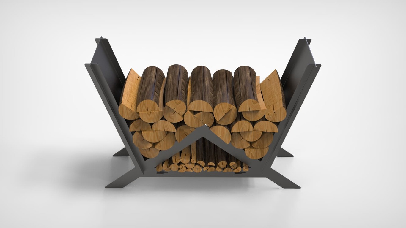 Minimalizm Firewood Rack V2. DXF files for laser, plasma cutting. Фото 2