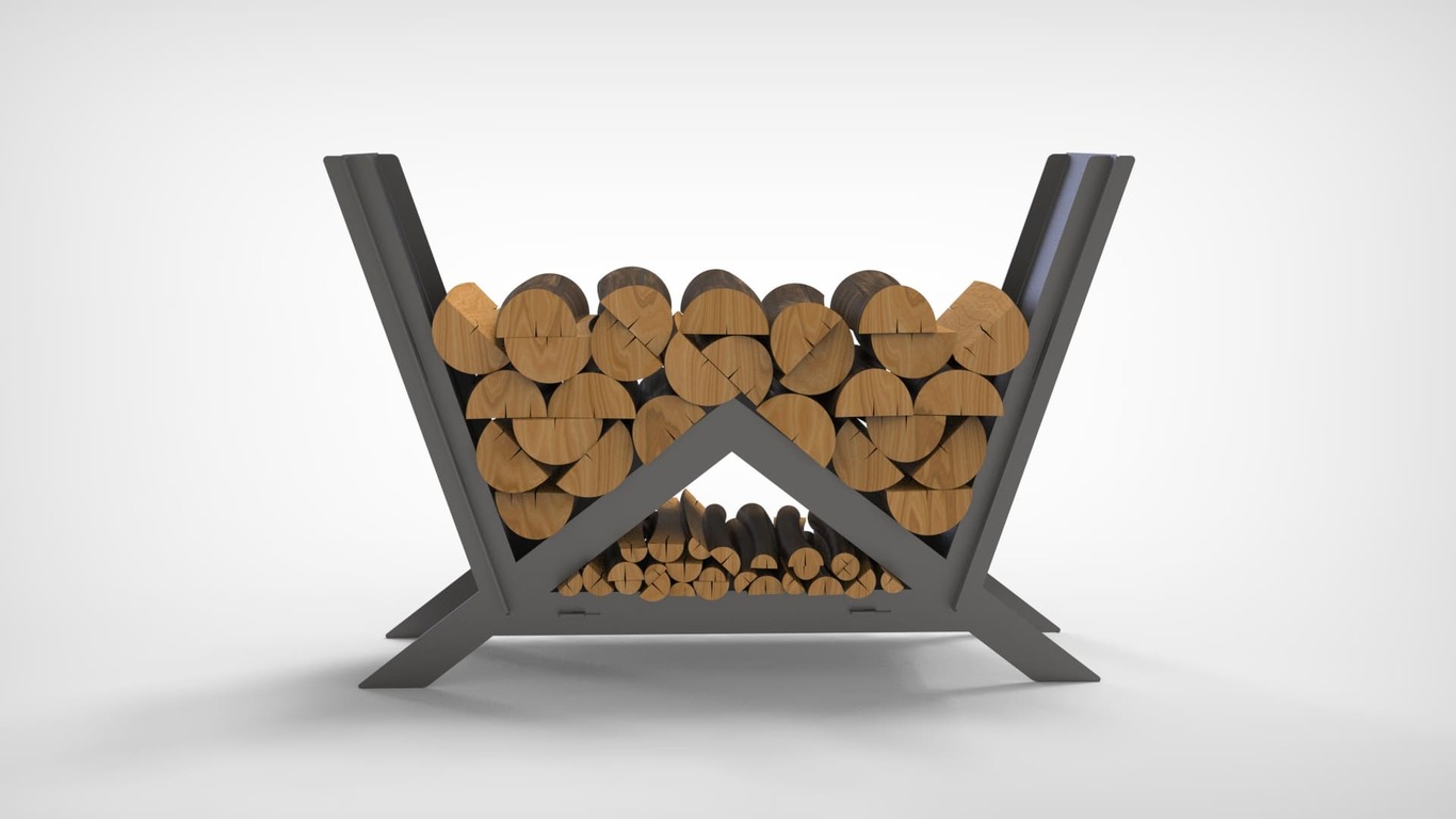 Minimalizm Firewood Rack V2. DXF files for laser, plasma cutting. Фото 4