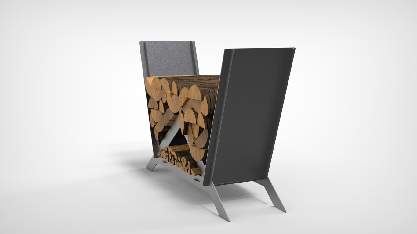 Minimalizm Firewood Rack V2. DXF files for laser, plasma cutting. Фото 6