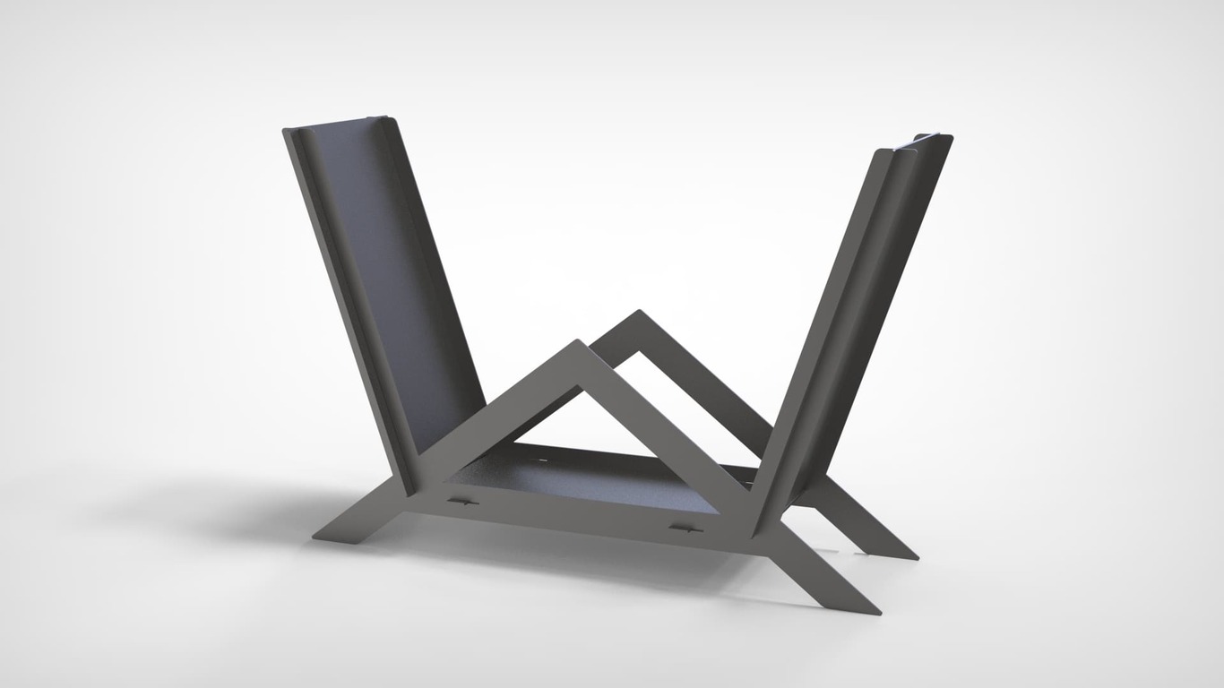 Minimalizm Firewood Rack V2. DXF files for laser, plasma cutting. Фото 7