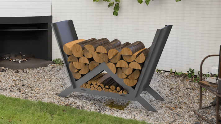 Minimalizm Firewood Rack V2. DXF files for laser, plasma cutting