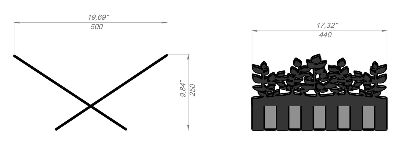 Leaves Firewood Rack. DXF files for laser, plasma cutting. Фото 11