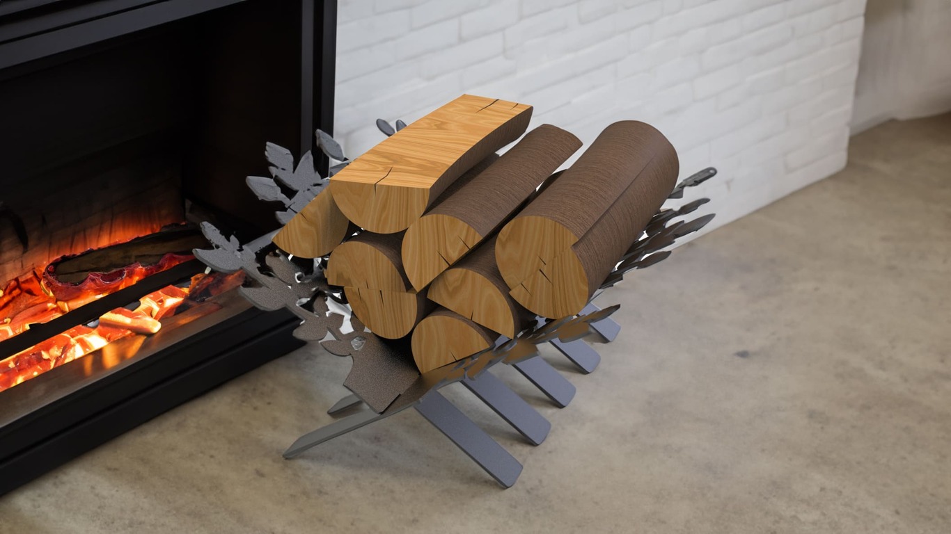 Leaves Firewood Rack. DXF files for laser, plasma cutting