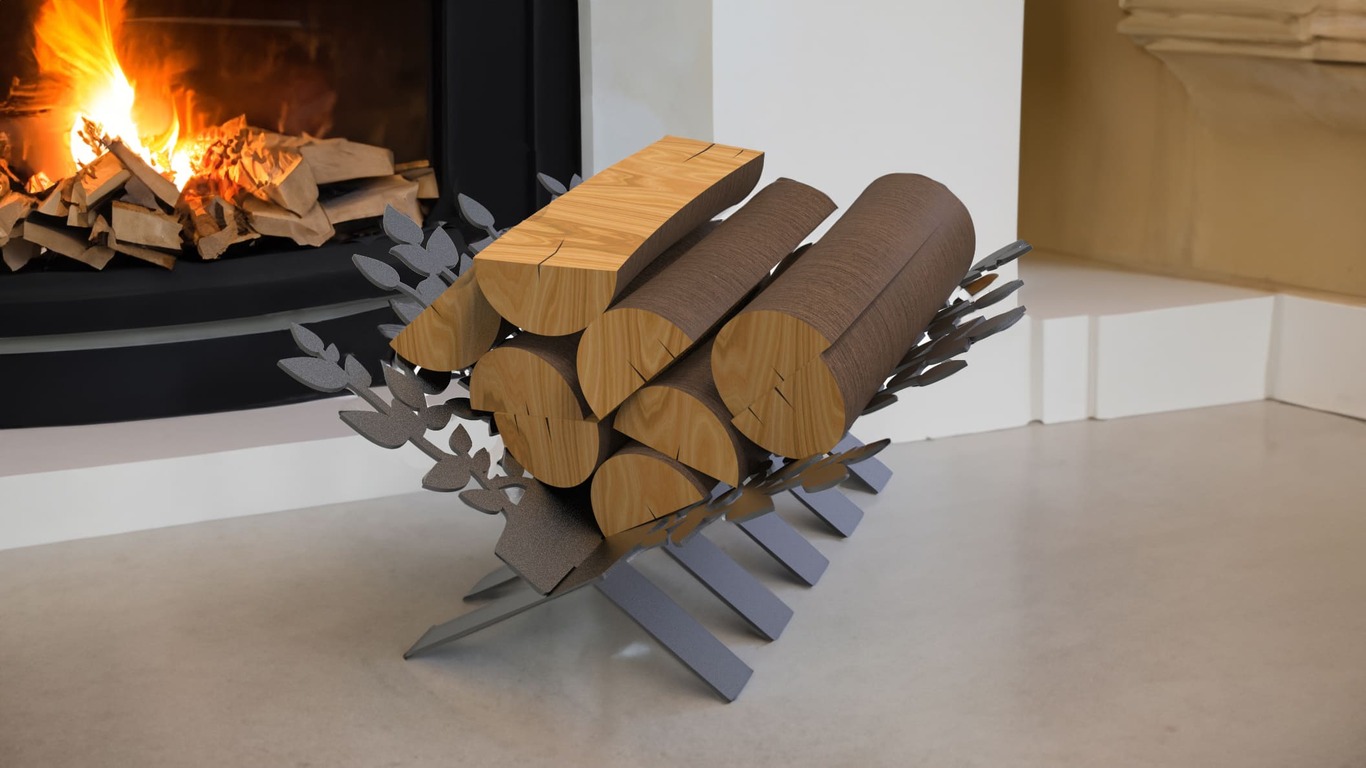 Leaves Firewood Rack. DXF files for laser, plasma cutting. Фото 4