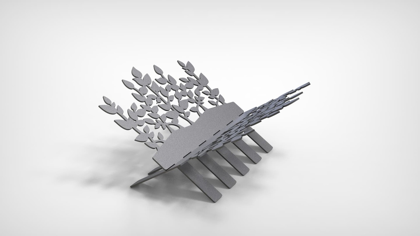Leaves Firewood Rack. DXF files for laser, plasma cutting. Фото 7