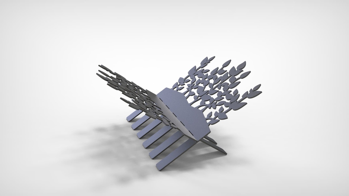Leaves Firewood Rack. DXF files for laser, plasma cutting. Фото 8