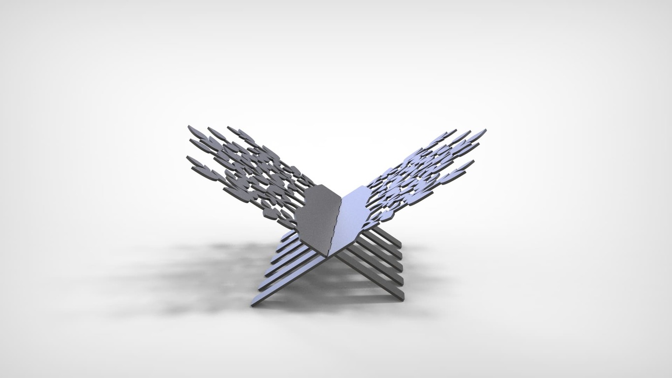 Leaves Firewood Rack. DXF files for laser, plasma cutting. Фото 9