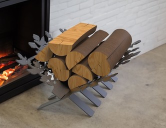 Leaves Firewood Rack. DXF files for laser, plasma cutting