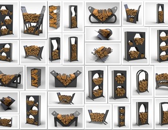 31-Piece Firewood Rack Bundle. DXF files for laser, plasma cutting